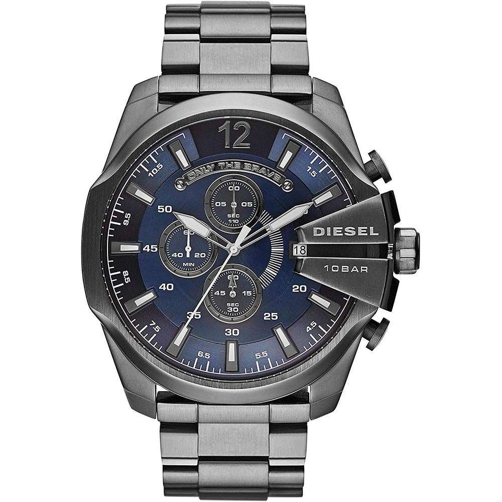 Diesel Dz4329 Men S sølv Mega Chief Chronograph ur