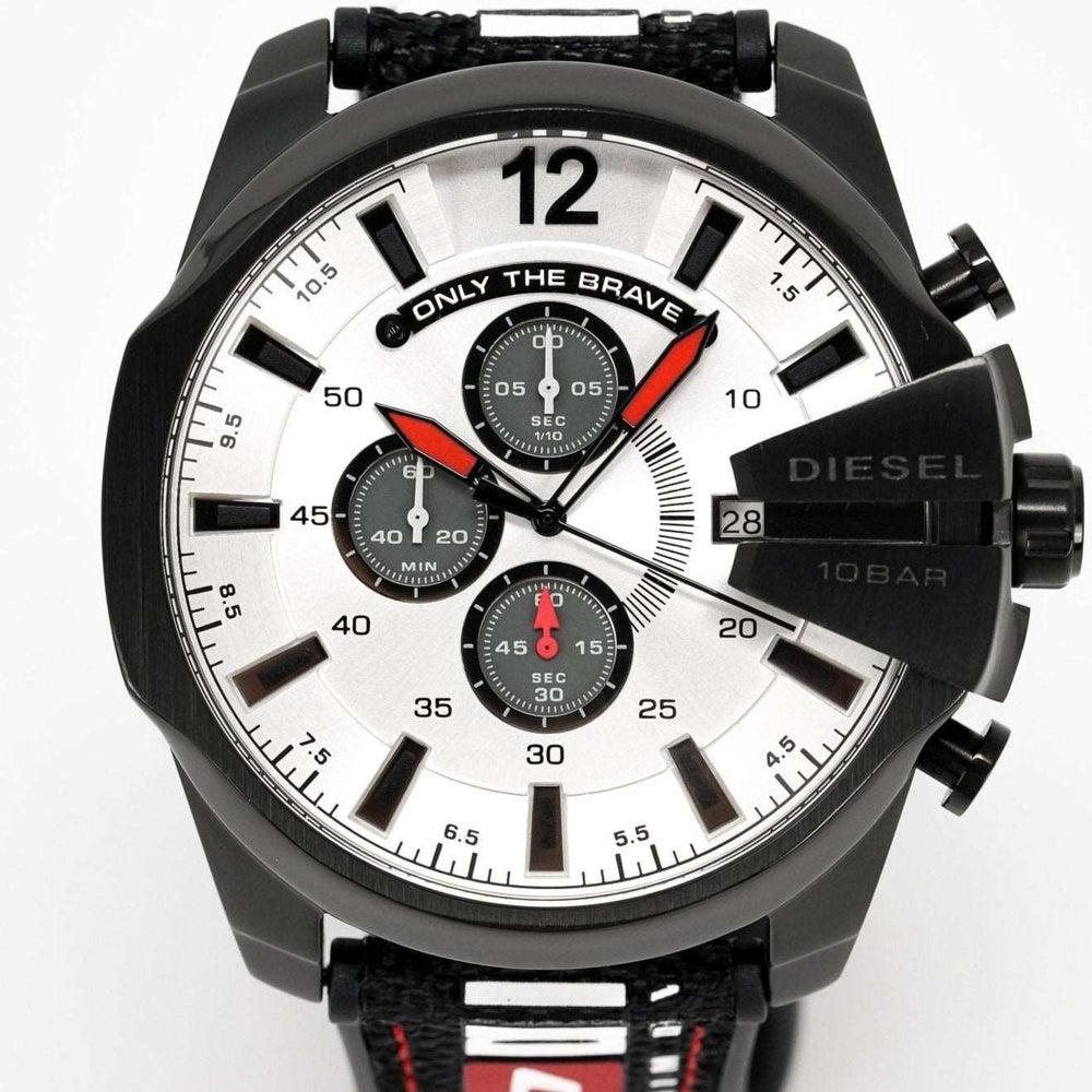 Diesel Dz4512 Men S Chronograph Mega Chief sort gråt ur