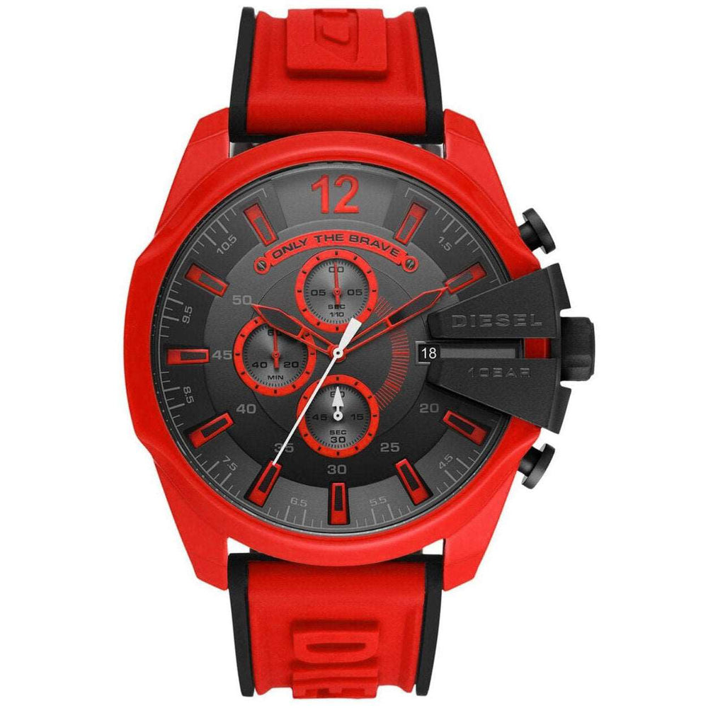 Diesel Dz4526 Men S Chronograph Mega Chief rødt ur