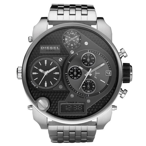Diesel Dz7221 Men S Mr Daddy sølv Chronograph ur