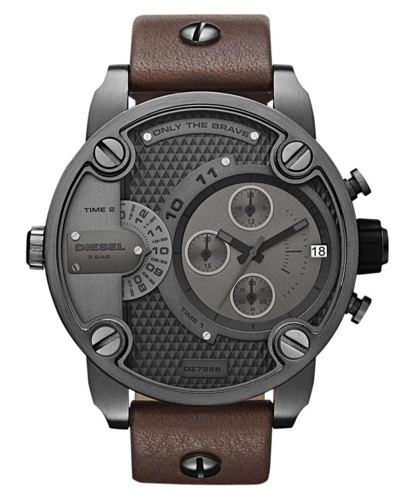 Diesel Dz7258 Men S Chronograph Little Daddy Gun Metal brunt ur
