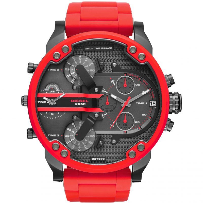 Diesel Dz7370 Men S Daddy 2 0 rød Chronograph ur