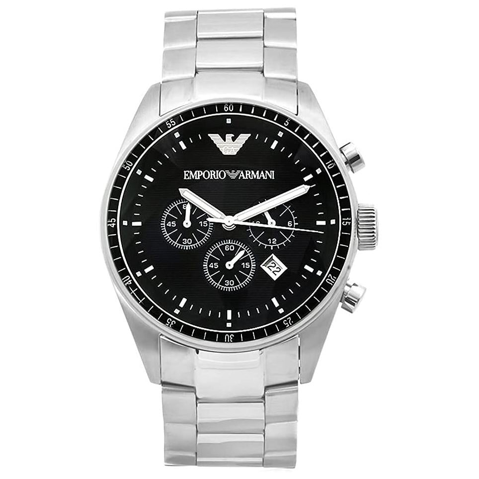 Emporio Armani Ar0585 Men S Sportivo sort Chronograph ur