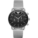 Emporio Armani Ar11104 Men S Aviator sølv ur