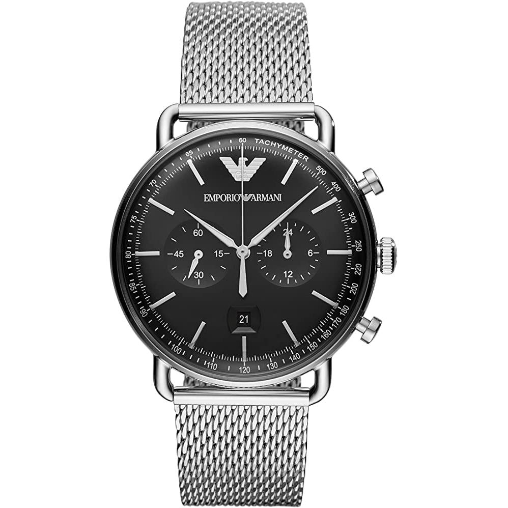 Emporio Armani Ar11104 Men S Aviator sølv ur