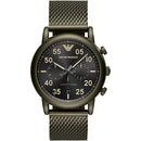 Emporio Armani Ar11115 Men S Sport Khaki grønt ur