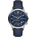 Emporio Armani Ar11216 Men S Renato blå Chronograph ur