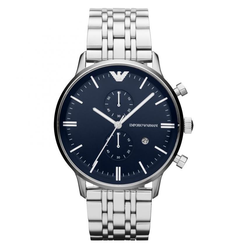 Emporio Armani Ar1648 Men S sølv Chronograph ur