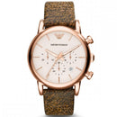 Emporio Armani Ar1809 Men S Luigi Chronograph ur med roseguld PVD-belægning