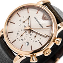 Emporio Armani Ar1809 Men S Luigi Chronograph ur med roseguld PVD-belægning