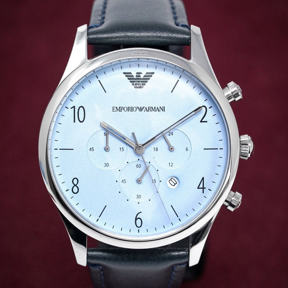 Emporio Armani Ar1889 Men S Chronograph blåt ur