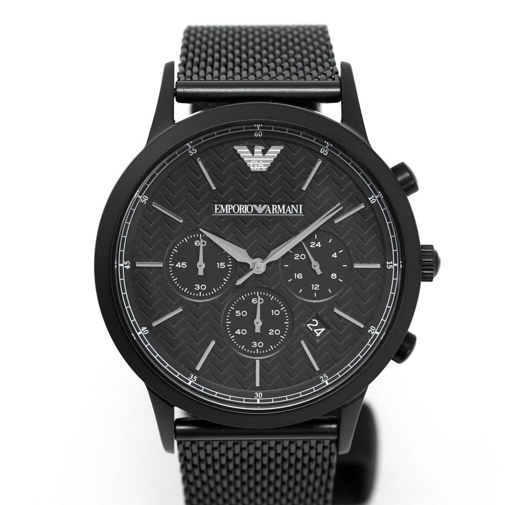 Emporio Armani Ar2498 Men S Chronograph ur sort PVD-belægning
