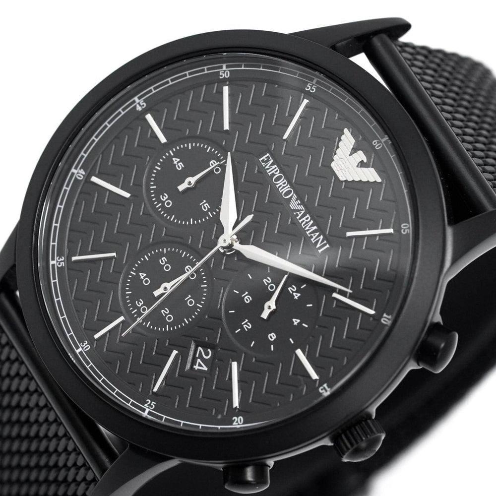 Emporio Armani Ar2498 Men S Chronograph ur sort PVD-belægning