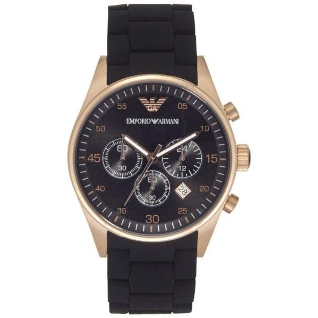 Emporio Armani Ar5906 dameur Sportivo Chronograph ur med roseguld PVD-belægning