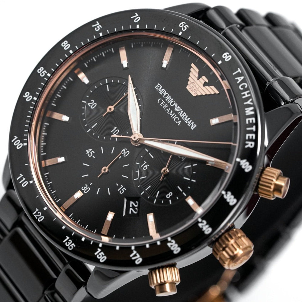 Emporio Armani Ar70002 Men S Mario Ceramic Chronograph ur