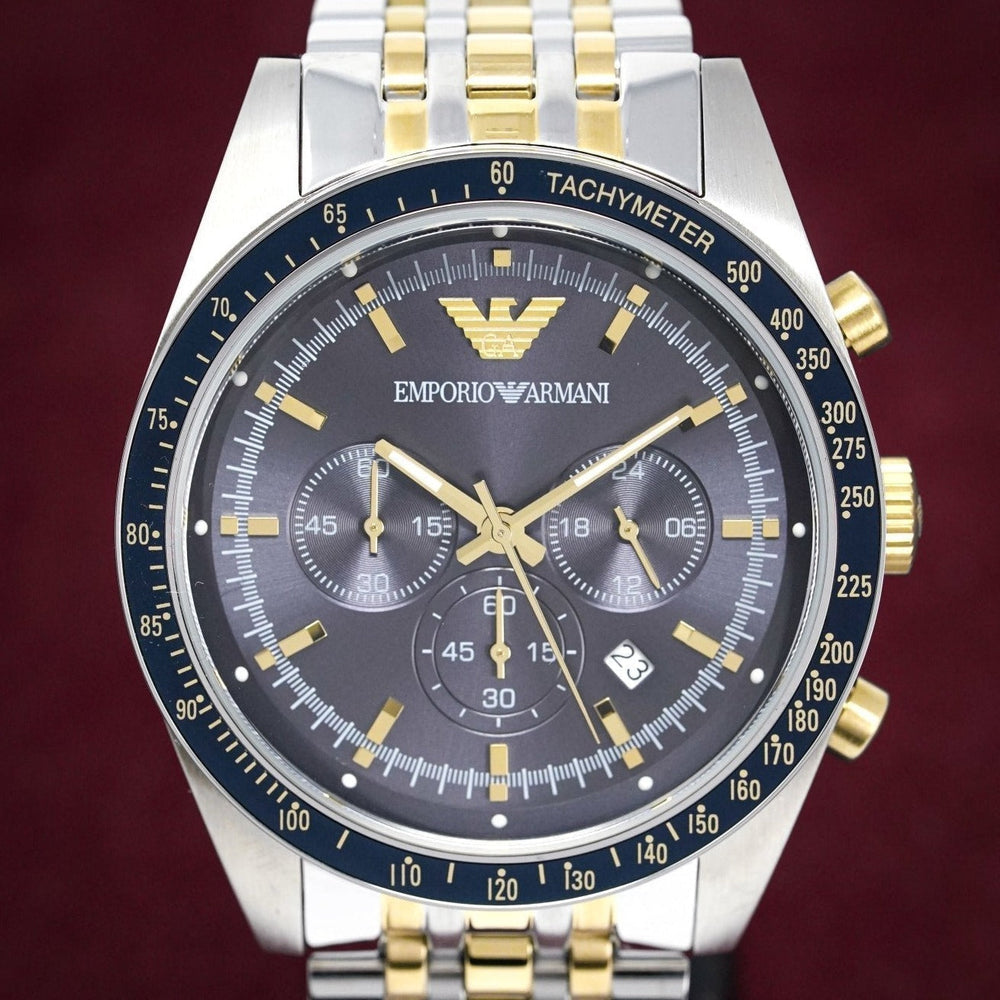 Emporio Armani Ar8030 Men S Tazio Chronograph tofarvet ur