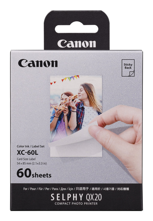 Canon SELPHY XC-60L Bulk Set Farve (cyan, magenta, gul) Kassette og papirsæt til print-bånd