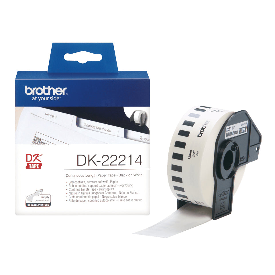 Brother DK-22214 Termokopieringspapir (1,2 cm x 30,5 m)