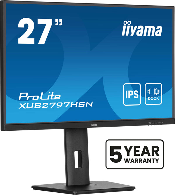 iiyama ProLite XUB2797HSN-B2 27 1920 x 1080 (Full HD) HDMI DisplayPort USB-C 100Hz Dockingskærm