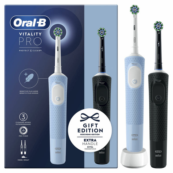 Oral-B Vitality Pro DUO D103 Sort/Blå Elektrisk tandbørste
