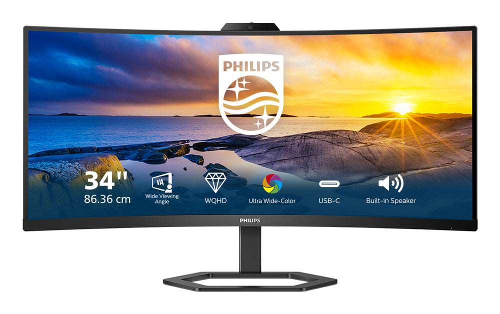 Philips 34E1C5600HE 34 VA 3440 x 1440 (UltraWide) HDMI DisplayPort USB-C 100Hz