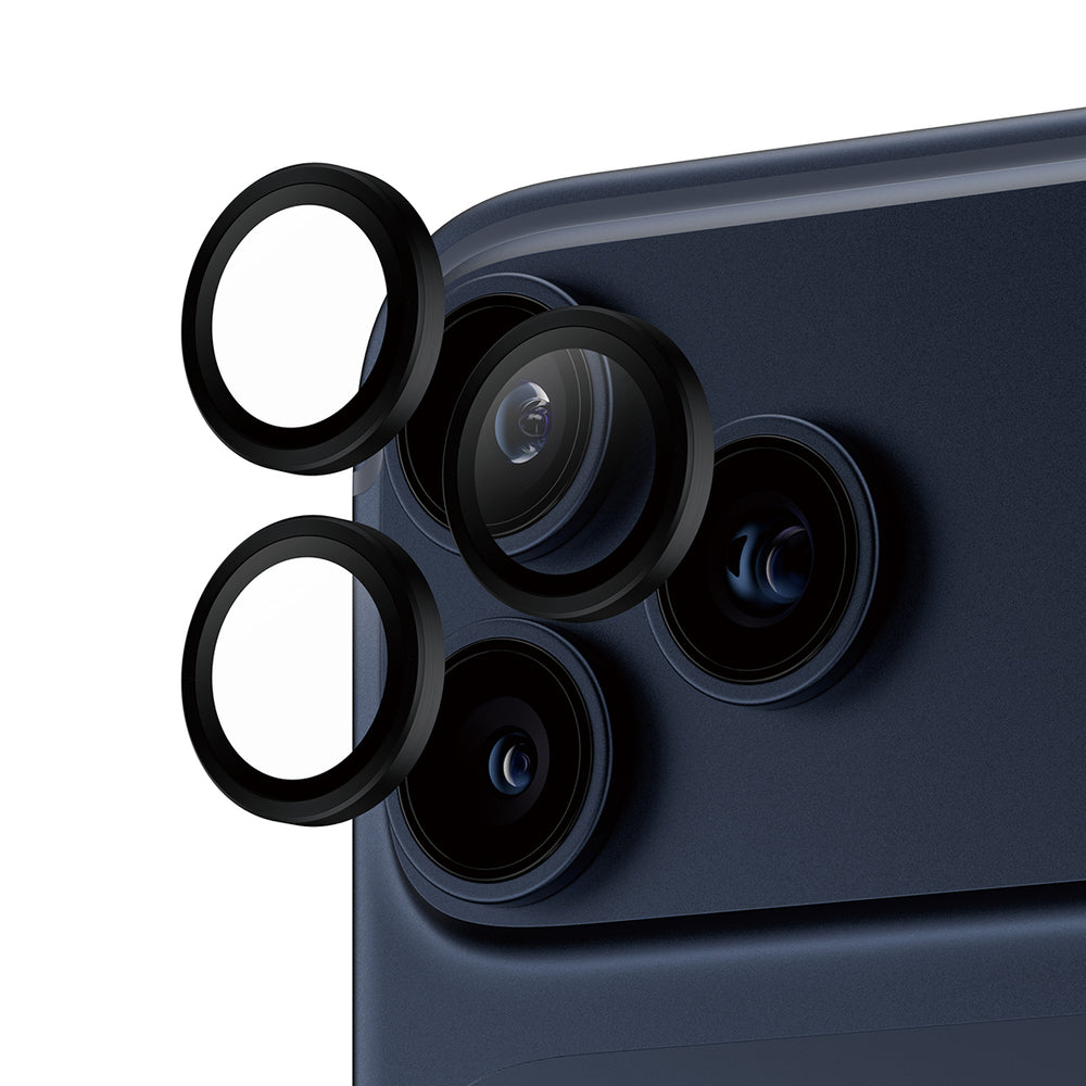 PanzerGlass Hoops Kameralinsebeskytter Sort til iPhone 17 Pro Max, iPhone 16 Pro / 16 Pro Max