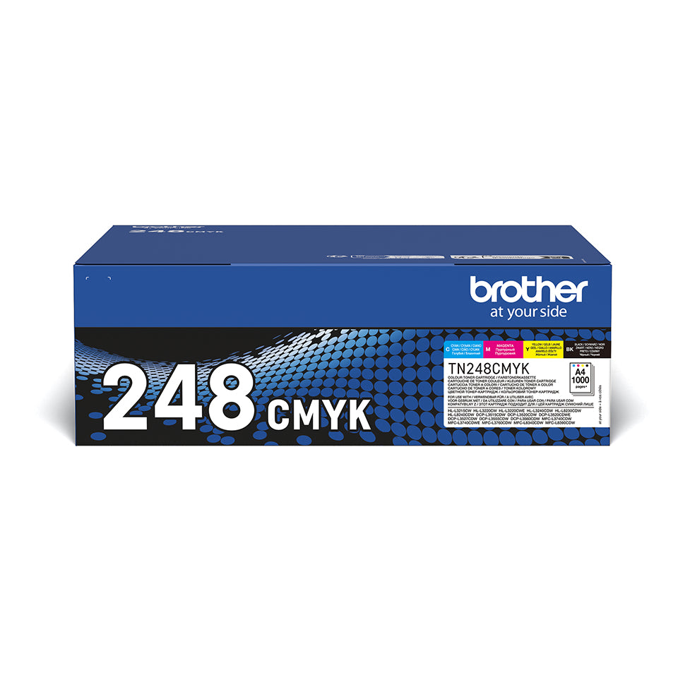 Brother TN248VAL Multipack Sort Gul Cyan Magenta 1000 sider Toner