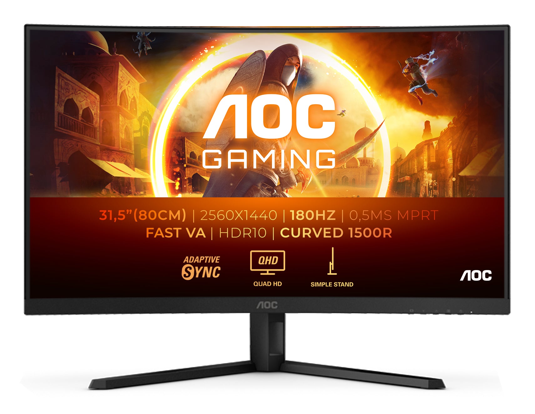 AOC Gaming CQ32G4VE 32 Fast VA 2560 x 1440 (2K) HDMI DisplayPort 180Hz