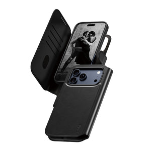 PanzerGlass CARE by Feature Case Tango Two-in-One Wallet w. MagSafe iPhone 17 Pro Max Beskyttelsescover Sort