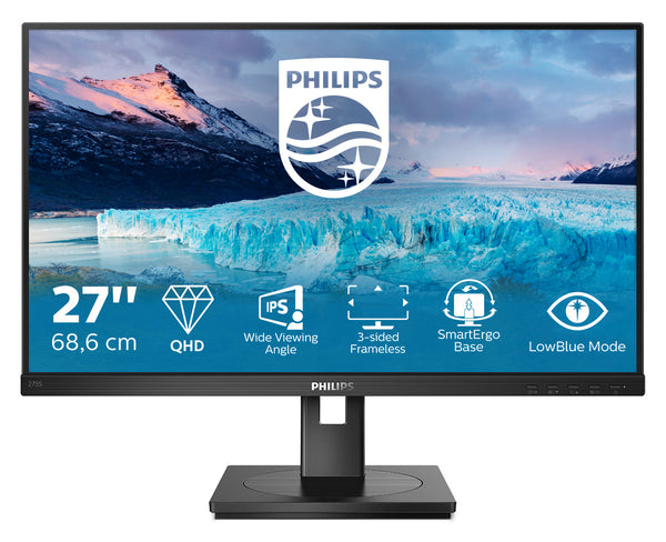 Philips S Line 275S1AE/00 LED display 68,6 cm (27) 2560 x 1440 pixel 2K Ultra HD LCD Sort