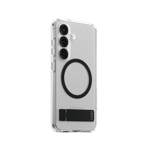 CARE by PanzerGlass Beskyttelsescover Klar Sort stander Samsung Galaxy S25