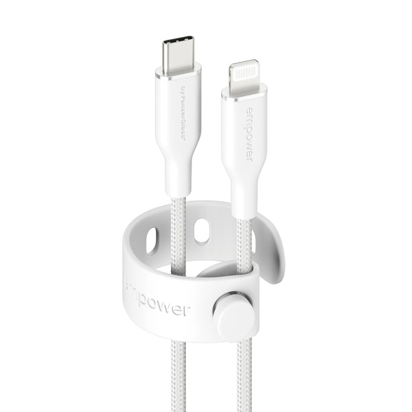 empower by PanzerGlass Racing USB-C to Lightning 1.2m hvid