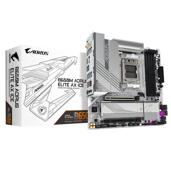 Gigabyte B650M AORUS ELITE AX ICE Micro-ATX Socket AM5 AMD B650