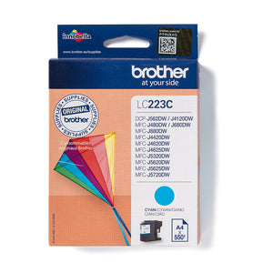 Brother LC 223C Cyan 550 sider Blæk