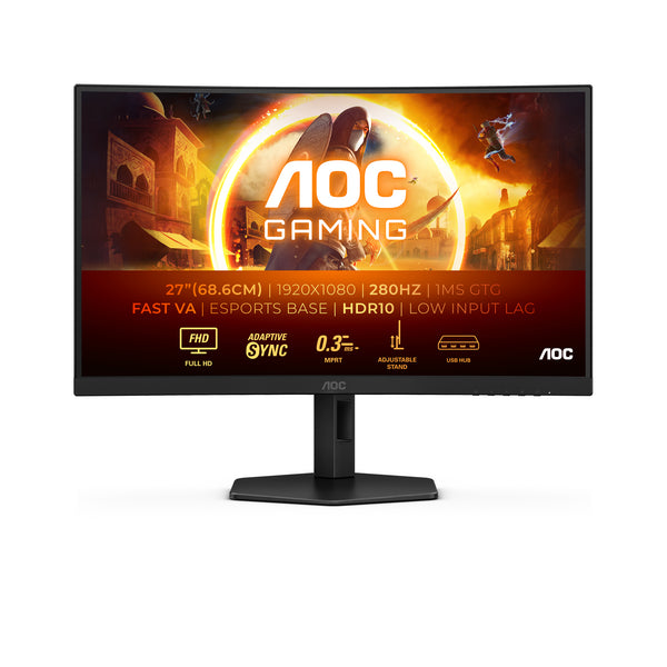 AOC Gaming C27G4ZXU 27 1920 x 1080 (FHD) HDMI DisplayPort 280Hz