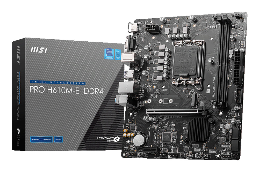 MSI PRO H610M-E DDR4 Micro-ATX LGA1700 Intel H610