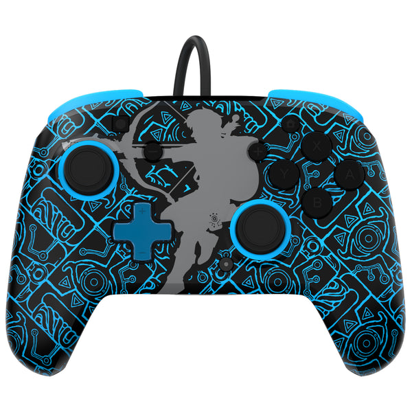 PDP Rematch Sheikah Shoot Sort, Blå USB Gamepad Analog/digital Nintendo Switch, Nintendo Switch Lite, Nintendo Switch OLED