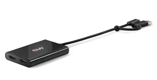 Club3D CSV-1475 USB-C / USB-A til 2x HDMI DisplayLink Adapter 4K 60Hz