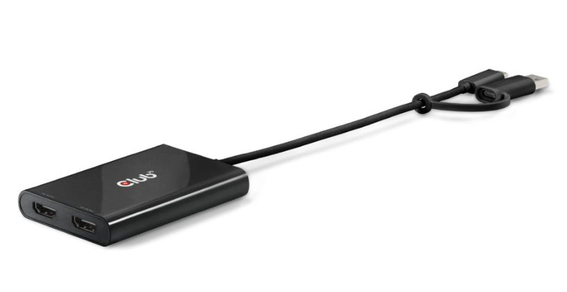Club3D CSV-1475 USB-C / USB-A til 2x HDMI DisplayLink Adapter 4K 60Hz