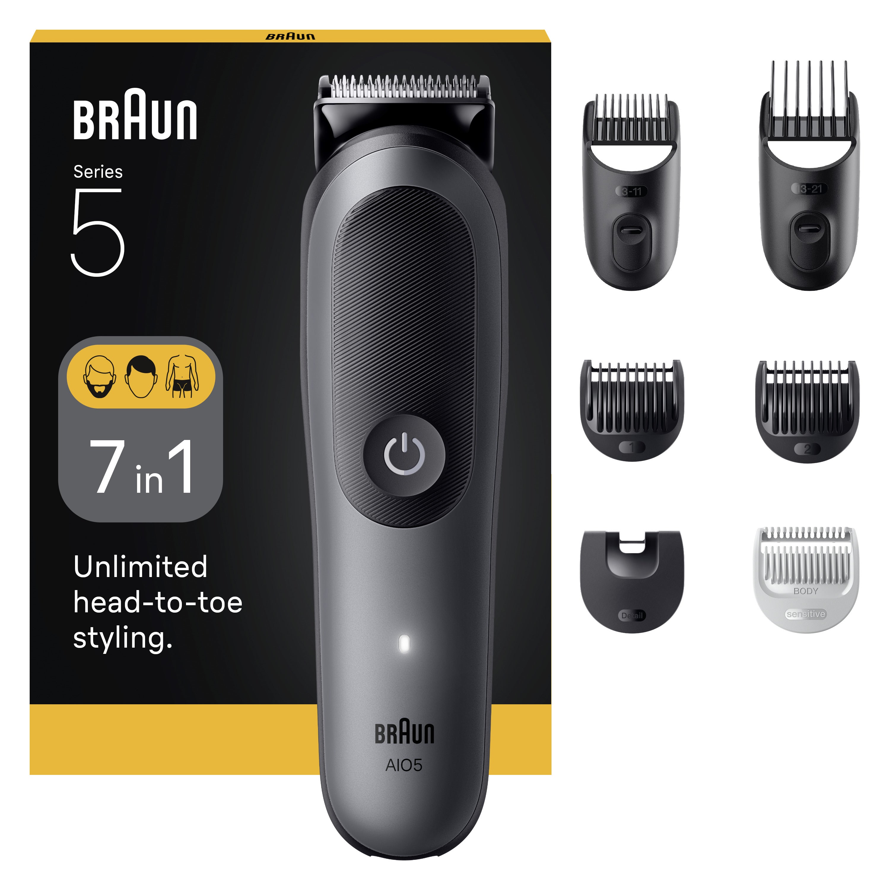 Braun All-in-One Kit Series 5 AIO5520 7-i-1 Hårtrimmer