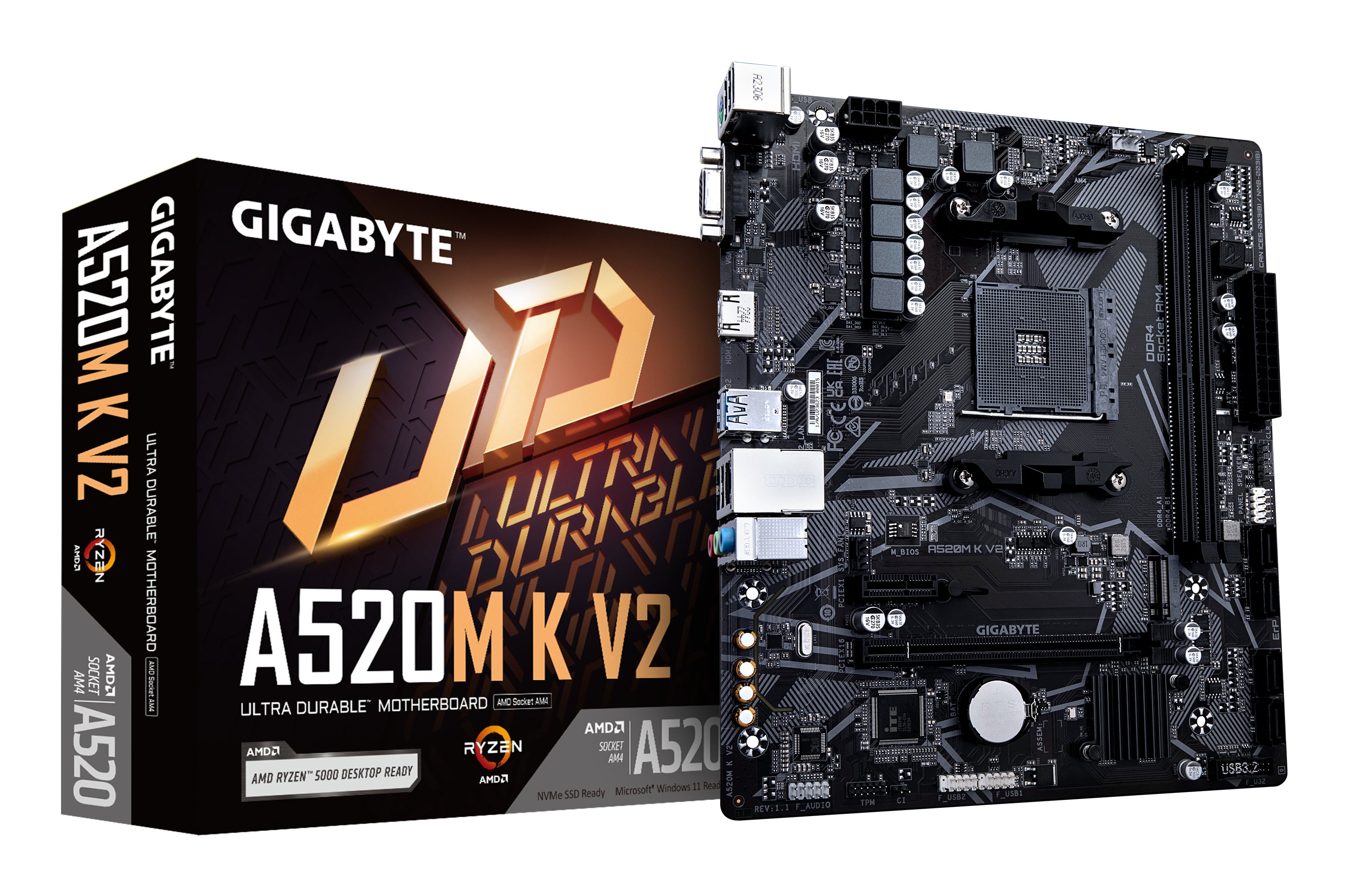 Gigabyte A520M K V2 Micro-ATX Socket AM4 AMD A520