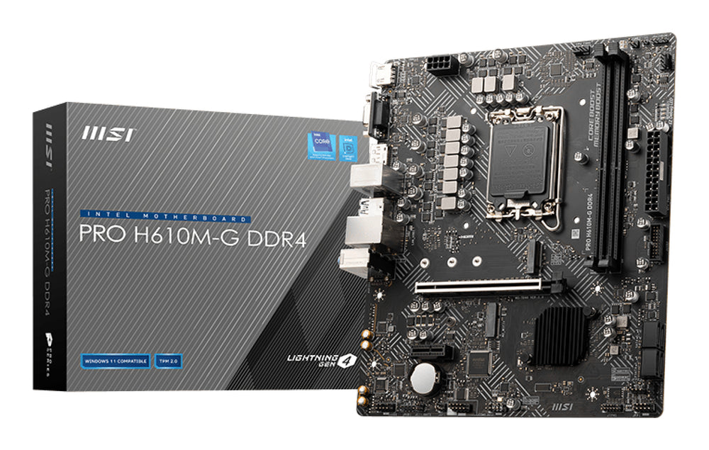 MSI PRO H610M-G DDR4 Micro-ATX LGA1700 Intel H610