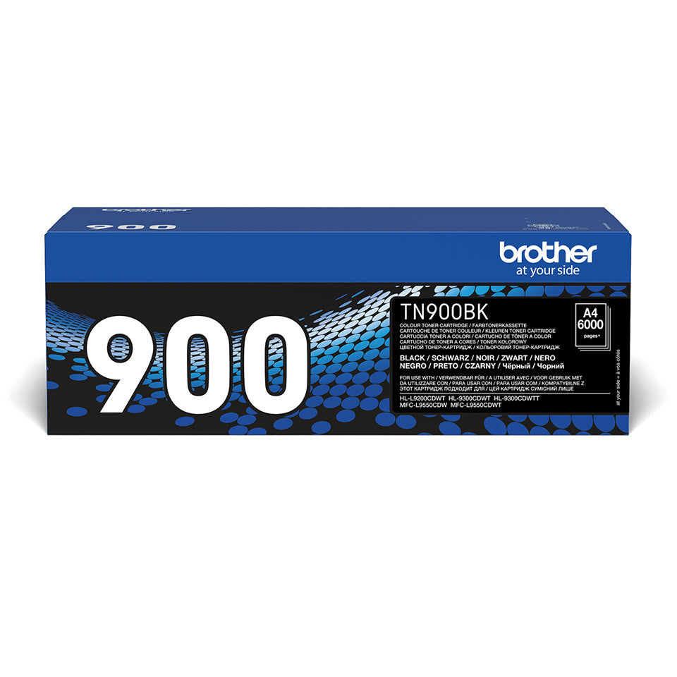 Brother TN 900BK Sort 6000 sider Toner