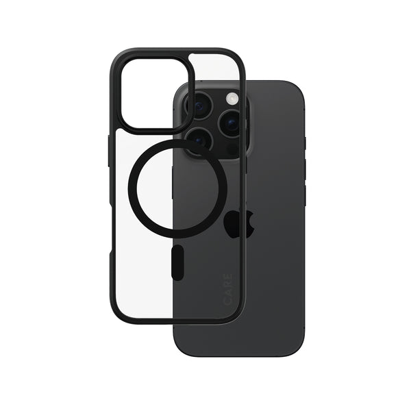 CARE by PanzerGlass Urban Combat Beskyttelsescover Til mobiltelefon Sort Gennemsigtig Genbrugt plastik Apple iPhone 16 Pro