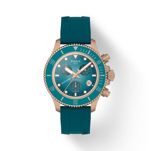 Tissot Seastar 1000 kvarts Chronograph 38mm blå gummirem ur T120.217.37.041.00
