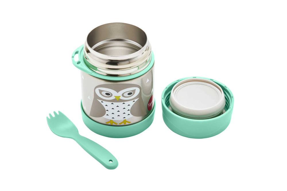 Termo Madbeholder I Rustfri Stål – Ugle – 3 Sprouts