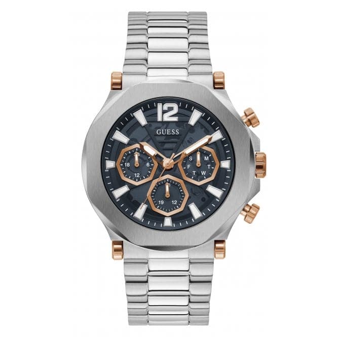 Guess Watches Gents Edge rustfrit stål sølv ur Gw0539g1