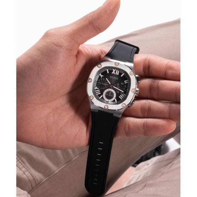Guess Watches Gents Headline rustfrit stål sølv ur Gw0571g1