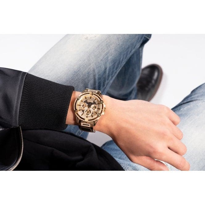 Guess Watches Gents King rustfrit stål guldfarvet ur Gw0497g2