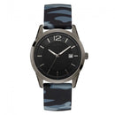 Guess Gents Gunmetal sort skive Camo rem ur W0991g6